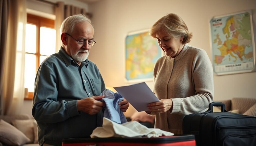 przygotowanie do podróży seniorów